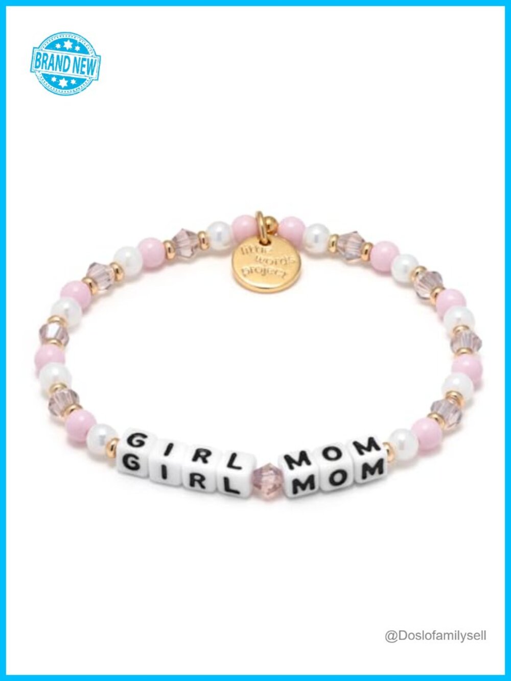 Boy Mom Bracelet - Gold-Plated Brass Beaded Stretch Bracelet